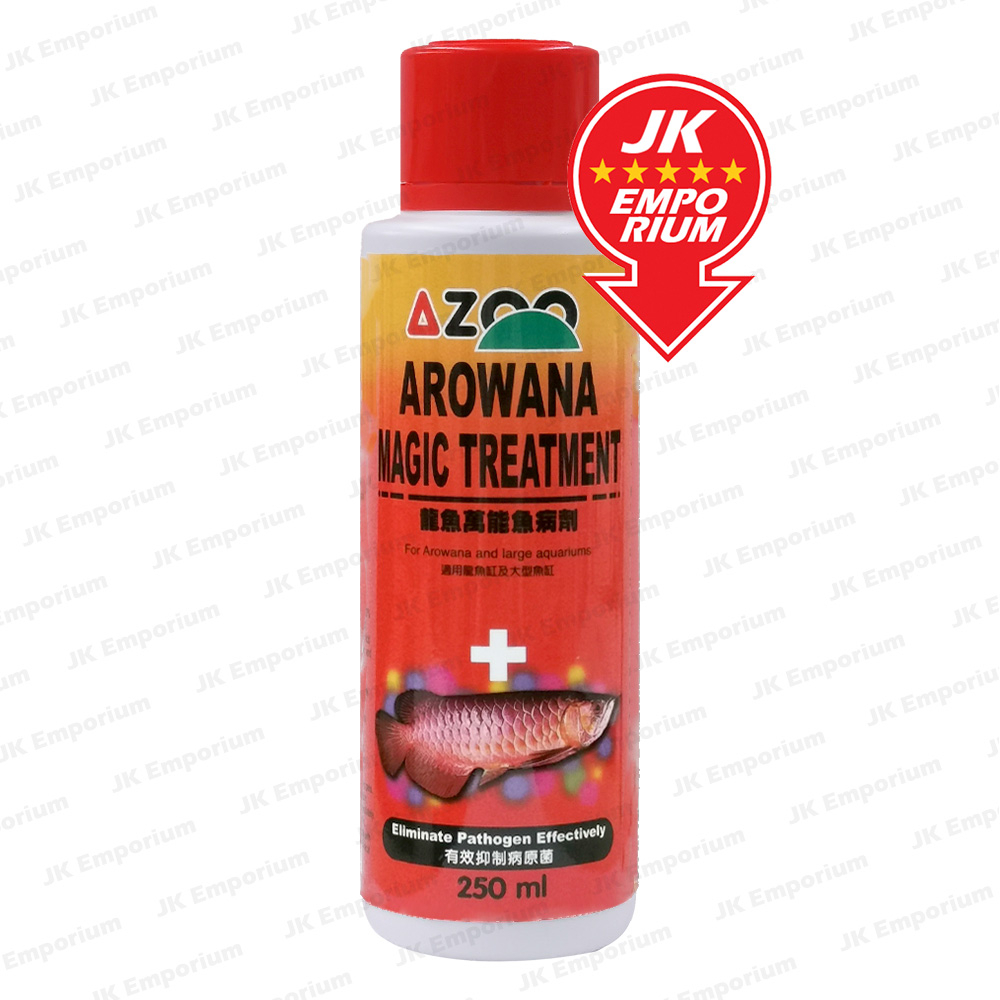 250ml 500ml Azoo Arowana Magic Treatment Large Aquarium Ulcer White