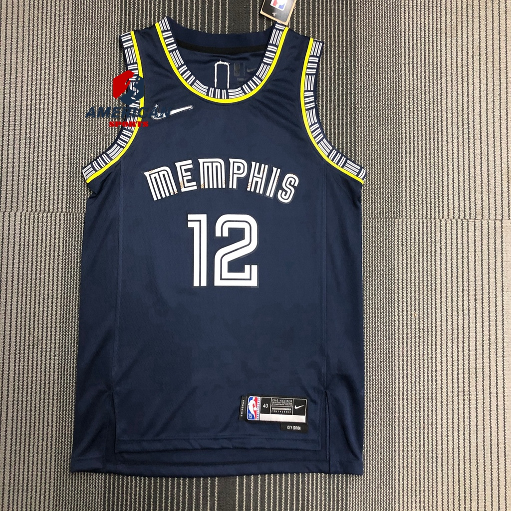 Men's 2022 NBA Jerseys Memphis Grizzlies Jersey Ja Morant 75th black