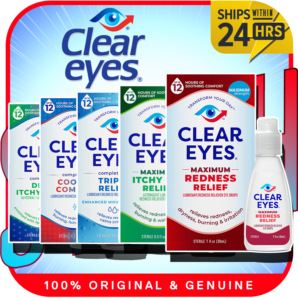 Clear Eyes Redness Relief Cooling Comfort Sensitive Eyes Dry