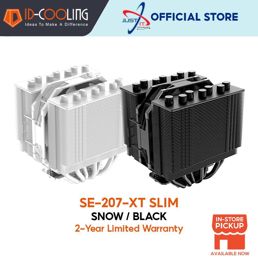 ID-COOLING SE-207-XT Slim CPU Cooler - (Snow / Black) | Shopee Malaysia