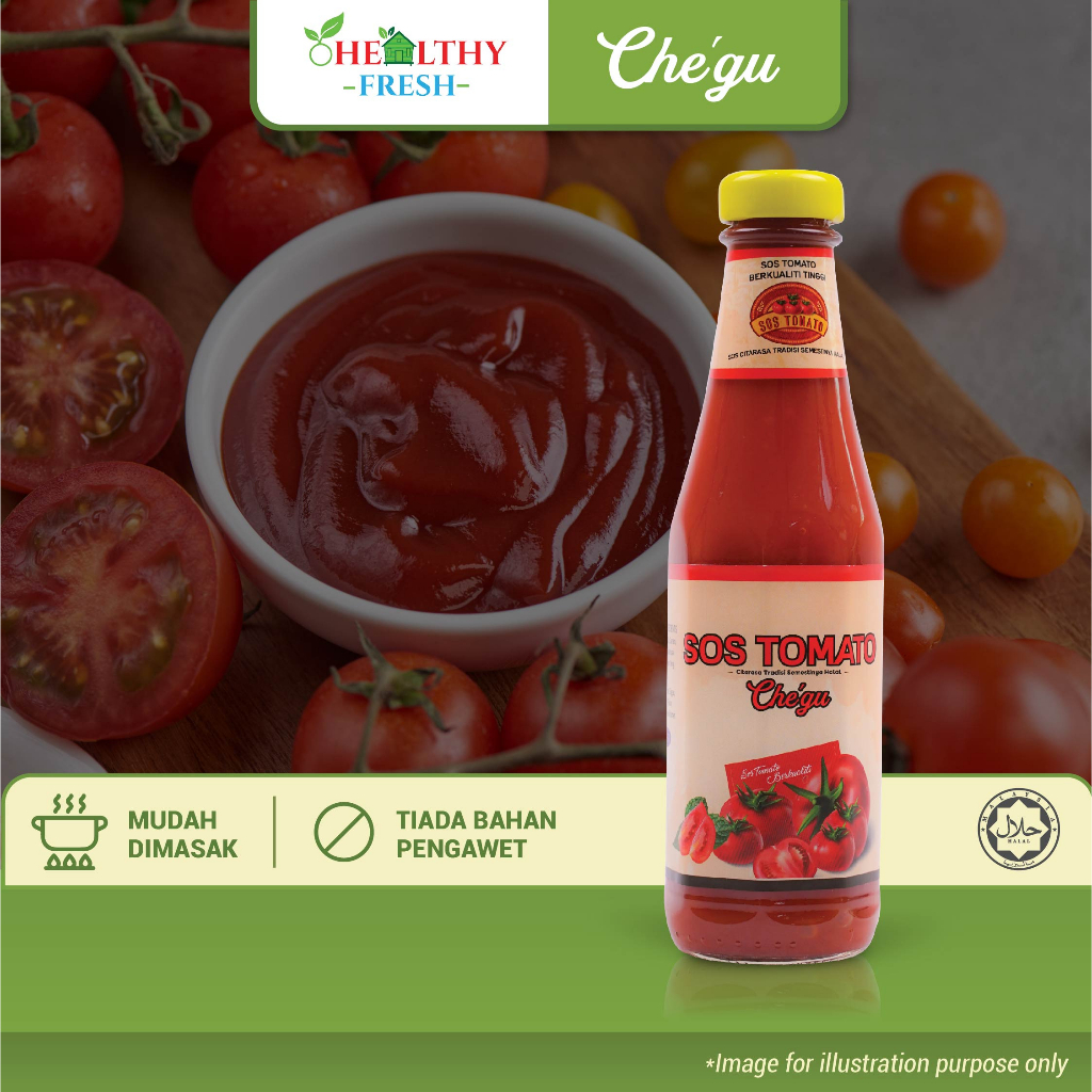 Sos Tomato Botol Sos Pencicah Halal Sedap Serbaguna Penambah Perisa Natural Ingredients Dipping 3222