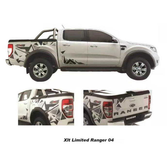FORD RANGER Body Sticker Side Lining (3 Designs) - Raptor, Wildtrak ...