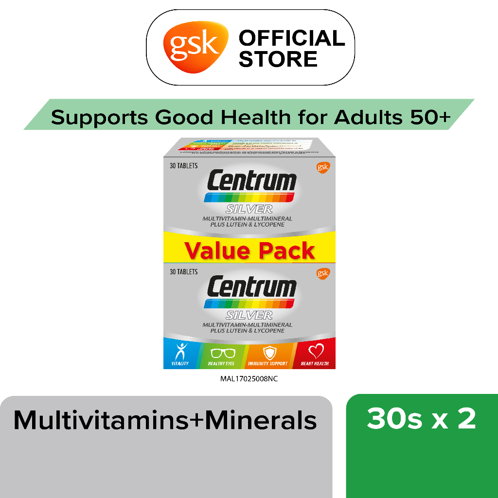 Centrum Silver M & M Plus Lutein for Healthy Eyes & Lycopene Good