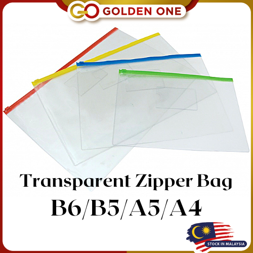 B6/B5/A5/A4 Transparent PVC Zipperbag/Multipurpose Waterproof ...