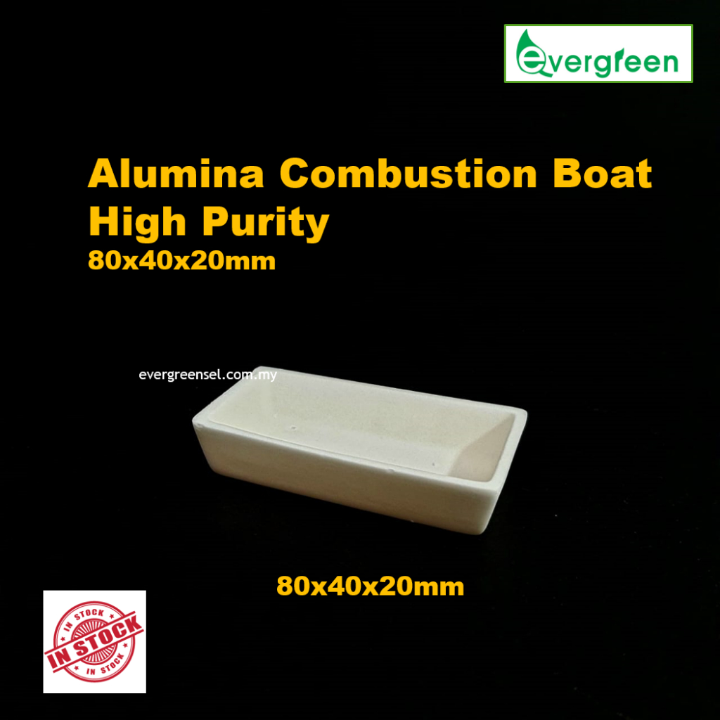 ( LOCAL READY STOCK ) Alumina Boat 80x40x20mm for Tube Muffle Furnace