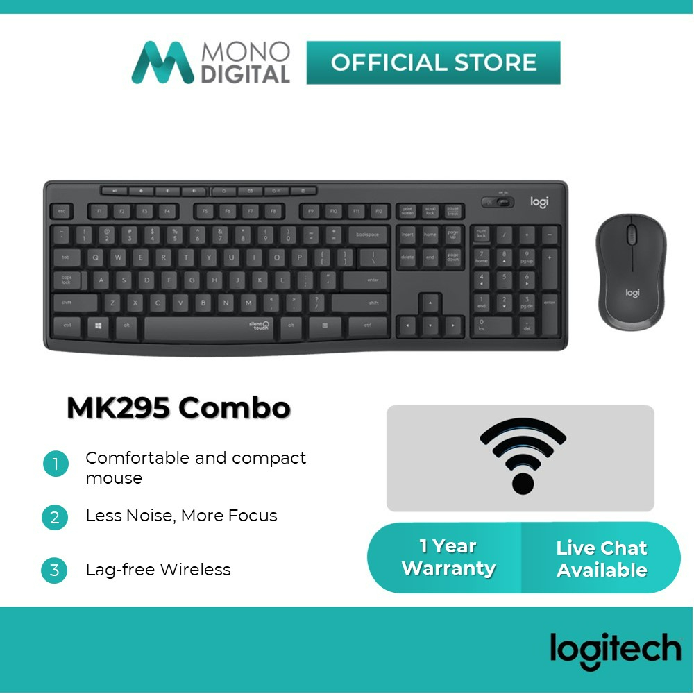 Logitech MK295 Silent Wireless Keyboard Mouse Combo 920 009814