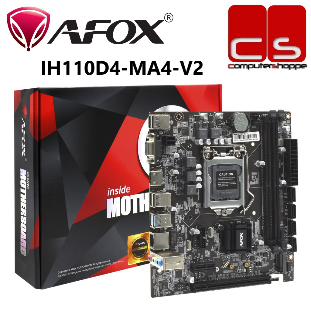 AFOX IH110D4-MA4-V2 LGA1151 M-ATX Motherboard | Shopee Malaysia