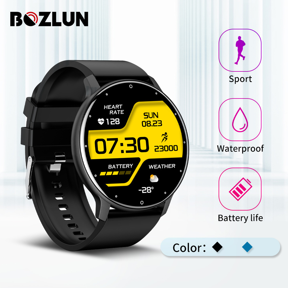 BOZLUN Smart Watch IP68 Waterproof Fitness Tracker Full Touch Screen Heart  Rate Multifunctional Sport Running Watch