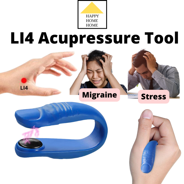 Migraine Relief Clip LI4 Acupuncture Headache Tension Reliever Acupressure Massager Tool
