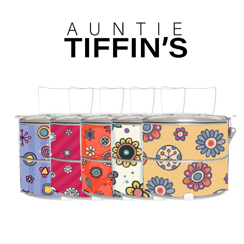 Tiffin Carrier 2 Tiers - Pattern Flower Colourful (PRE-ORDER) | Shopee ...
