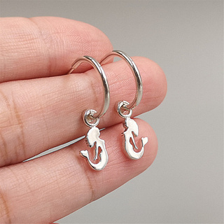 Mermaid Hoop Earrings Silver Mermaid Earrings Gold Mermaid Stud Earrings