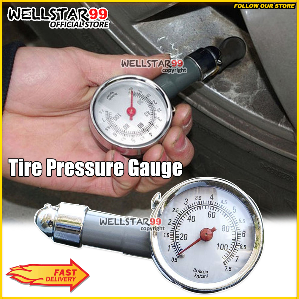 Car Tyre Tire Air Pressure Test Meter Gauge Shopee Malaysia