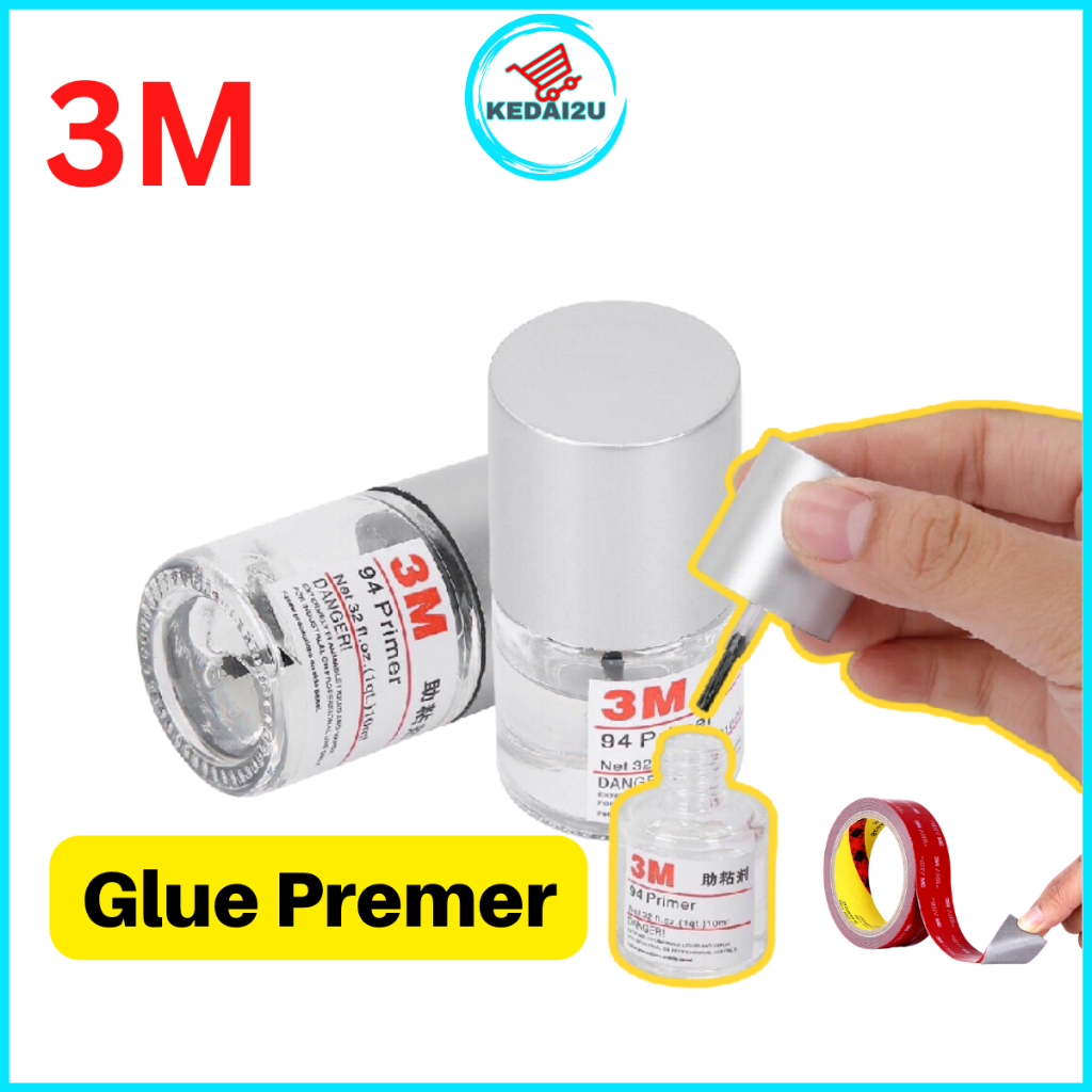 3M PRIMER Double Side Tape Promoter 94 Primer Applicator 10ml Adhesive