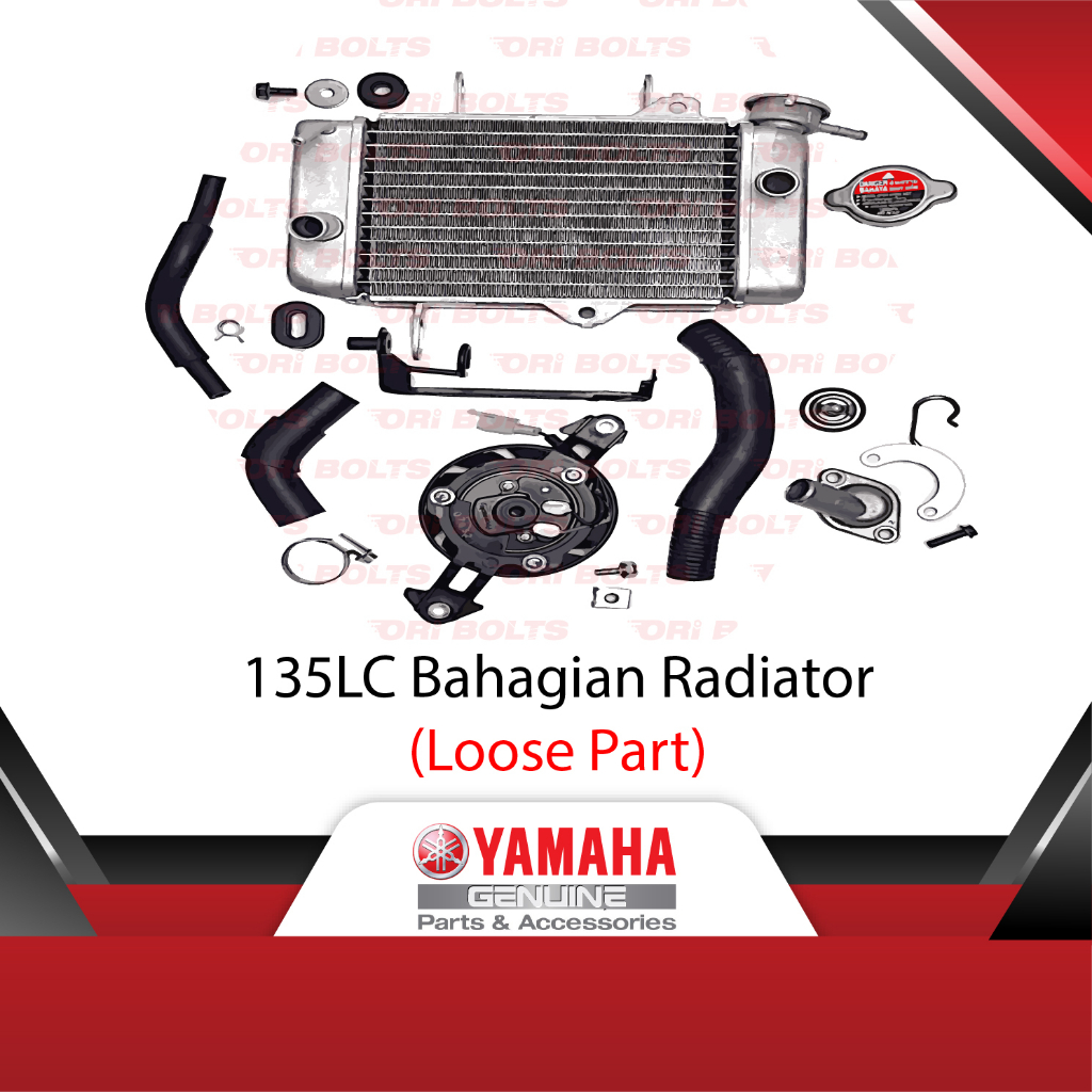 Yamaha Original 135LC V1 V2 V3 V4 V5 V6 V7 Radiator Kipas Thermostat ...