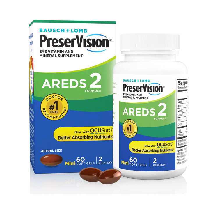 PreserVision AREDS 2 Eye Vitamin & Mineral Supplement, Contains Lutein