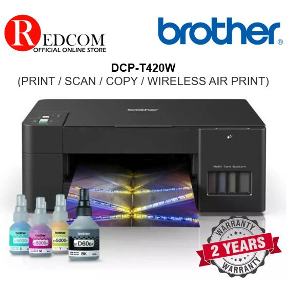 Brother DCP-T420W Refill Tank Printer - PRINT / SCAN / COPY / WIRELESS ...