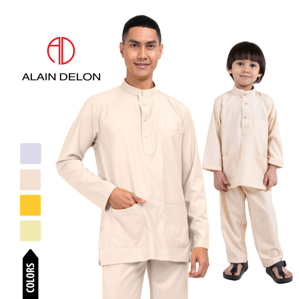 Alain Delon Slim Fit Baju Melayu Baju Raya 2023 Ayah Anak Sedondon set -  19023001B/19023501B | Shopee Malaysia