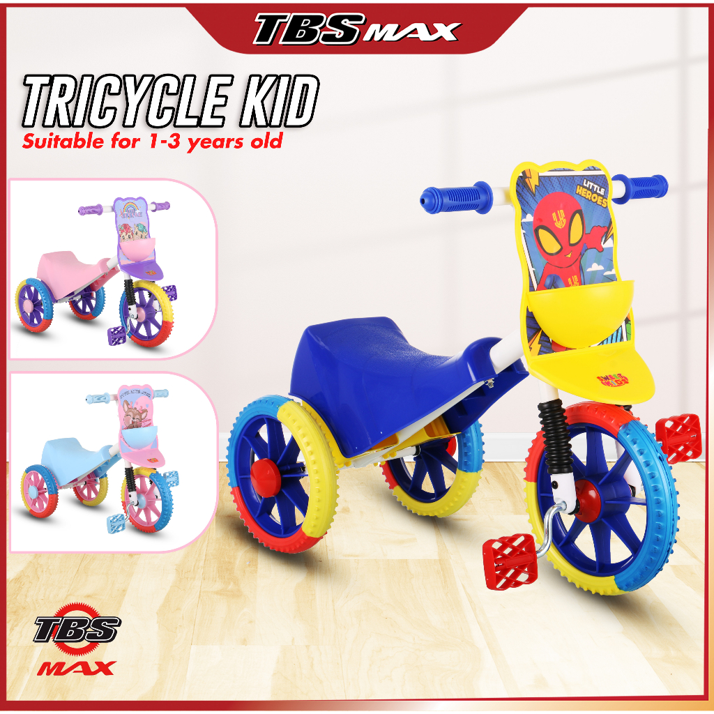 Basikal Budak Tiga Roda Unicorn Super Hero Sweet Kids 3 Wheel Tricycle ...