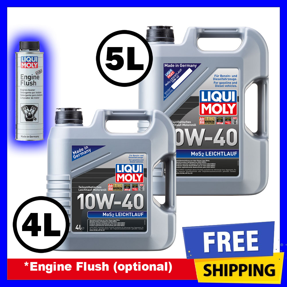 Liqui Moly Mos2 10W40 Semi Synthetic Engine Oil (4L/5L or 1Lx4/5