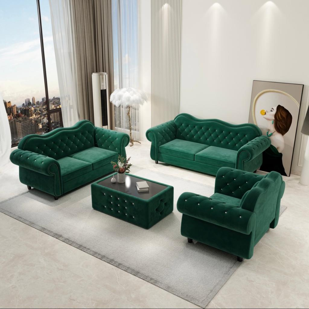 Everland Sofa Chester Chesterfield Kerusi Sofa Diamond Button Sofa Set