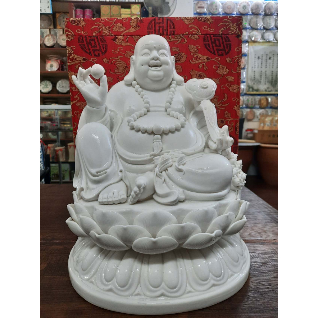 弥勒佛 笑佛 佛像（全白）MI LE FO (Laughing Buddha Statue) | Shopee Malaysia