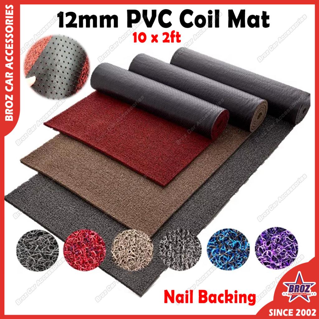 Universal 12MM Coil Mat Floor Mat Car Carpet Nail Grip Backing Carmat One Roll Karpet Maggi DIY