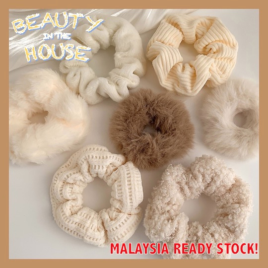 Ready Stock-7-piece Set Plush Scrunchies Female French Retro Sweet ...