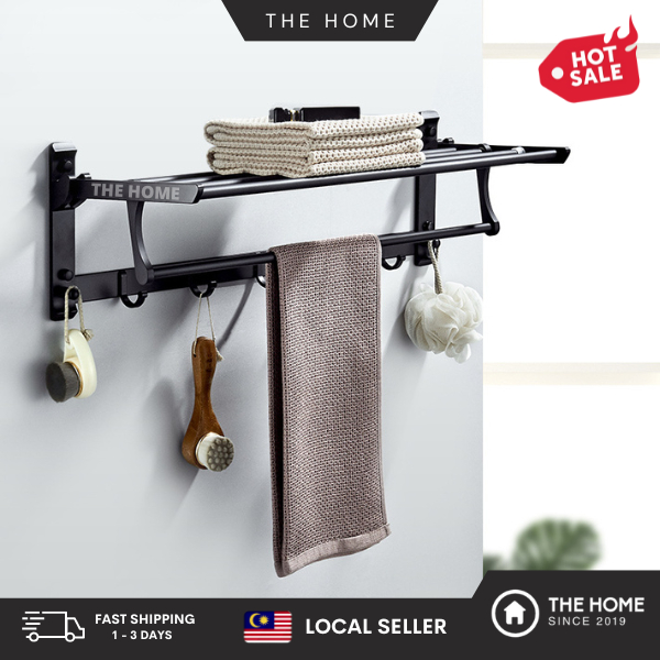 THE HOME Bathroom Toilet Towel Rack Foldable Towel Rack 50cm / 60cm