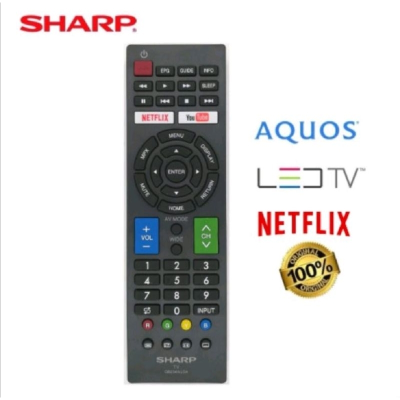 ORIGINAL LCP/LED/SHARP TV ORIGINAL REMOTE CONTROL(GB238WJSA) Shopee