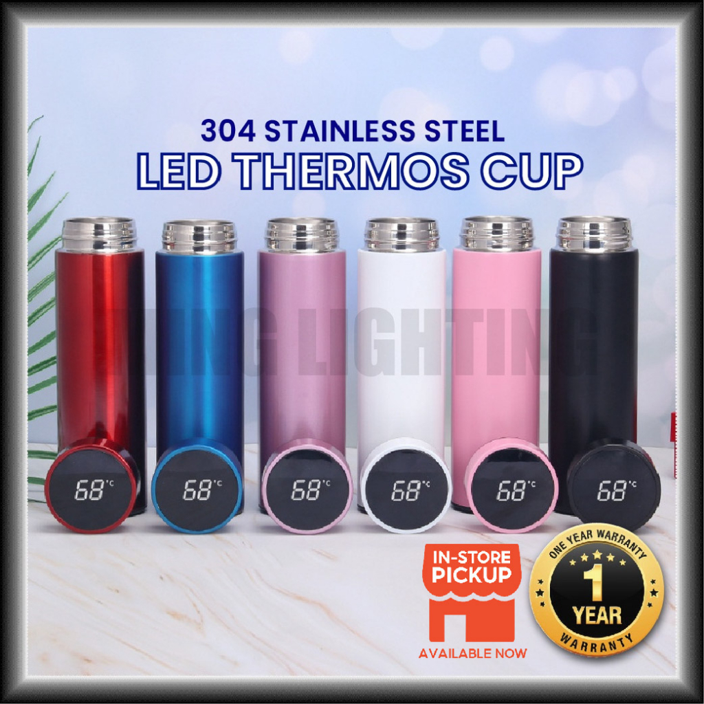 Smart LED Thermo Cup 500ml Double-Layer Stainless Steel Tumbler ...