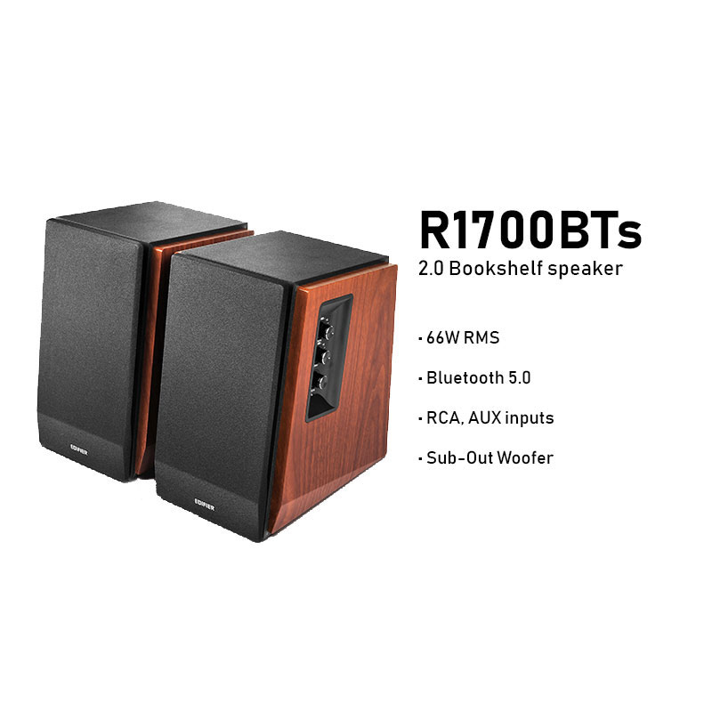 Edifier R1700BTs Bookshelf Speaker Bluetooth V5.0 Silk Dome Tweeter