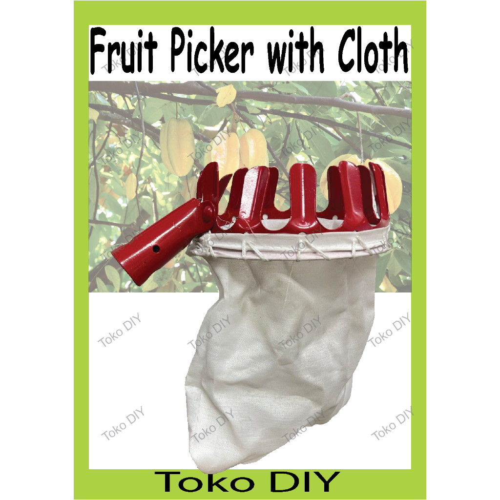 Metal Fruit Picker With Convenient Fabric Tools Picking High Tree Peach ...