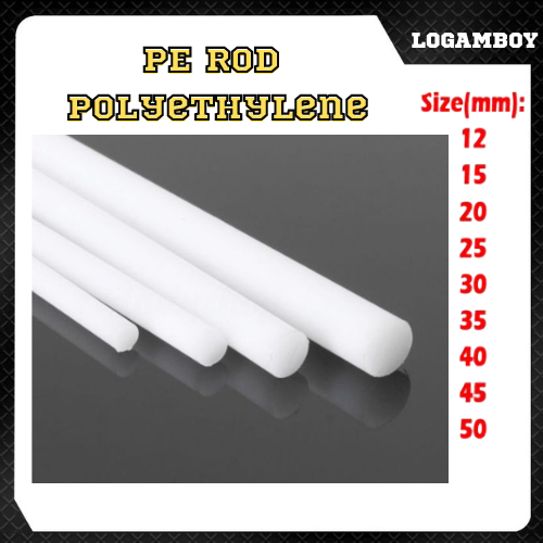 PE ROD HDPE Polyethylene SHAFT Rod White BATANG BUSH BUSHING 10MM 12MM ...
