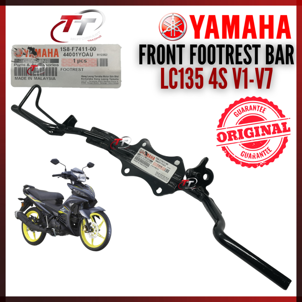 LC135 V1-V7 4 SPEED LC 135 FRONT FOOTREST BAR RUBBER BESI PEMIJAK KAKI ...