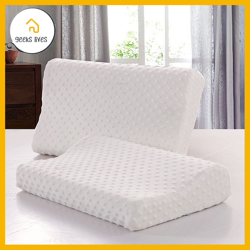 Geeks_ High Quality Natural Latex Pillow Adult Cervical Support Latex