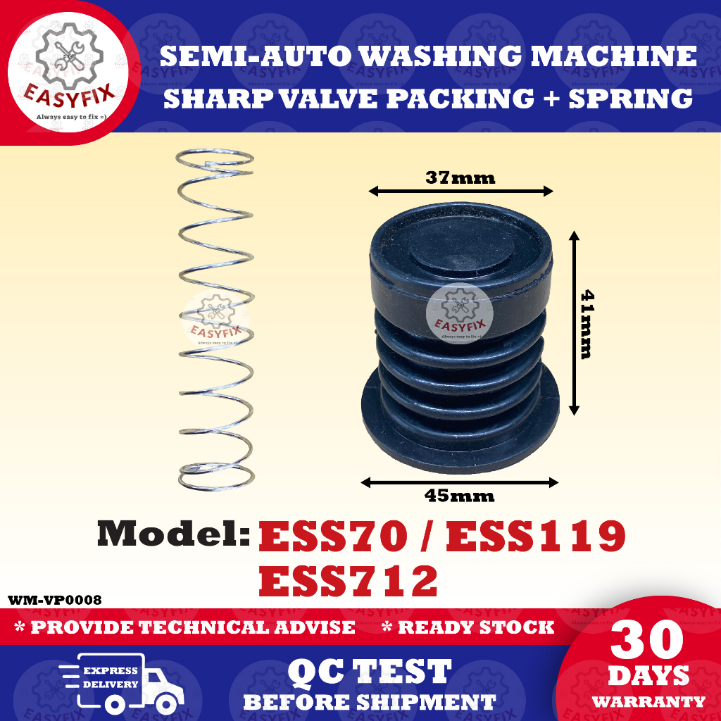ESS70 / ESS119 / ESS712 VALVE PACKING + SPRING SEMIAUTO SHARP WASHING