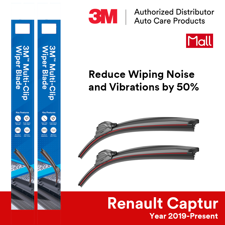 3M MultiClip (Hybrid Design) Wiper Blades for Renault Captur (26"/14