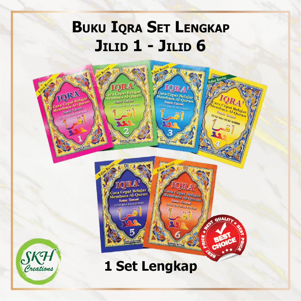 Buku Iqra Set Lengkap (Jilid 1 - Jilid 6) | Shopee Malaysia