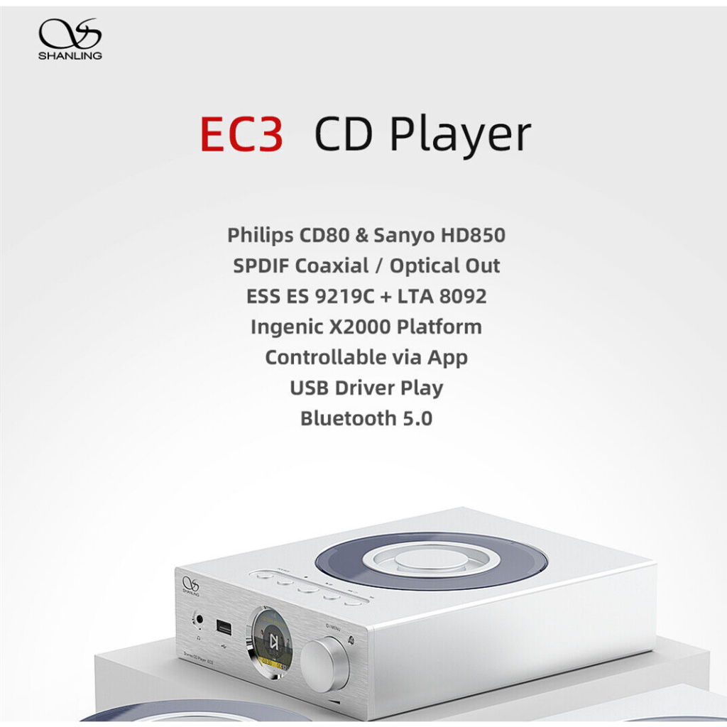 Shanling EC3, Top-Loading CD Player: ES9219C DAC Chip Compact Hi-Fi ...