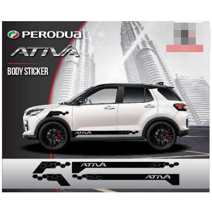 PERODUA ATIVA CAR BODY STICKERS SET ATIVA - 04 | Shopee Malaysia