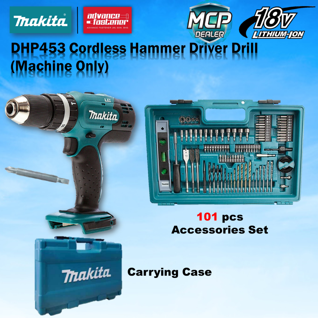MAKITA DHP453Z / DHP453 Cordless Hammer Driver Drill 13MM (1/2