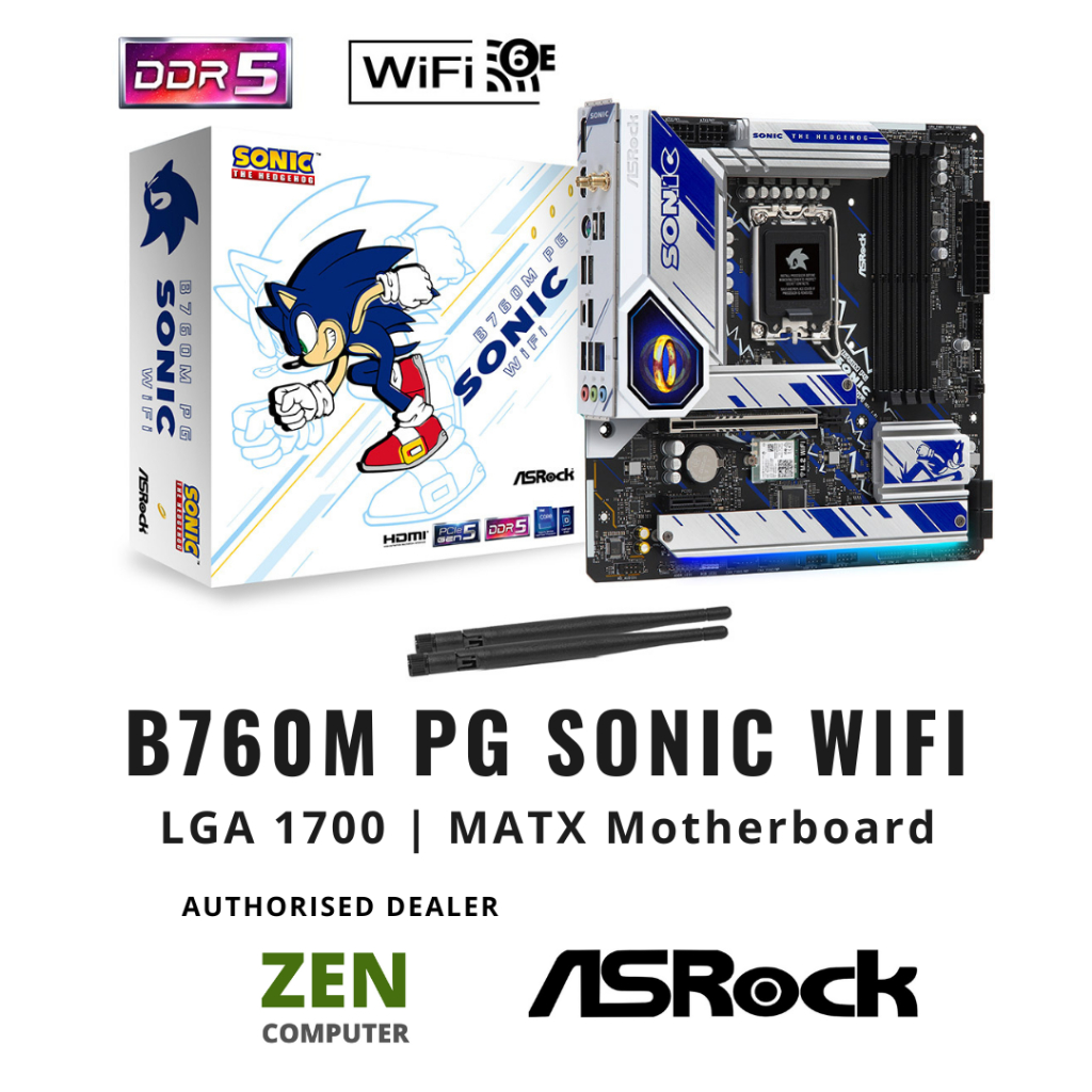 ASROCK™️ B760M PG SONIC WIFI | LGA 1700 MATX Motherboard