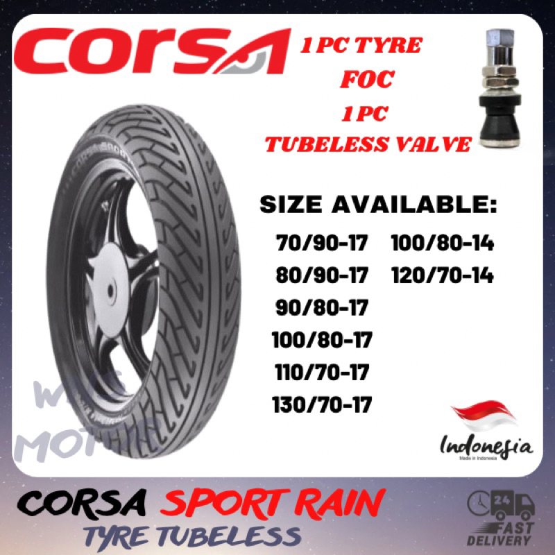 TAYAR CORSA SPORT RAIN 70/90x1780/90x1790/80x17110/70x17130/70x17