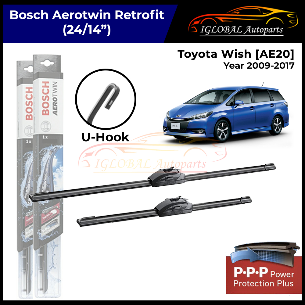 Set 3 Tergicristalli Per Infiniti QX70 2014-2017 - Anteriore E Posteriore, Qualità OEM (24/19/14 Pollici, Gancio A J)
