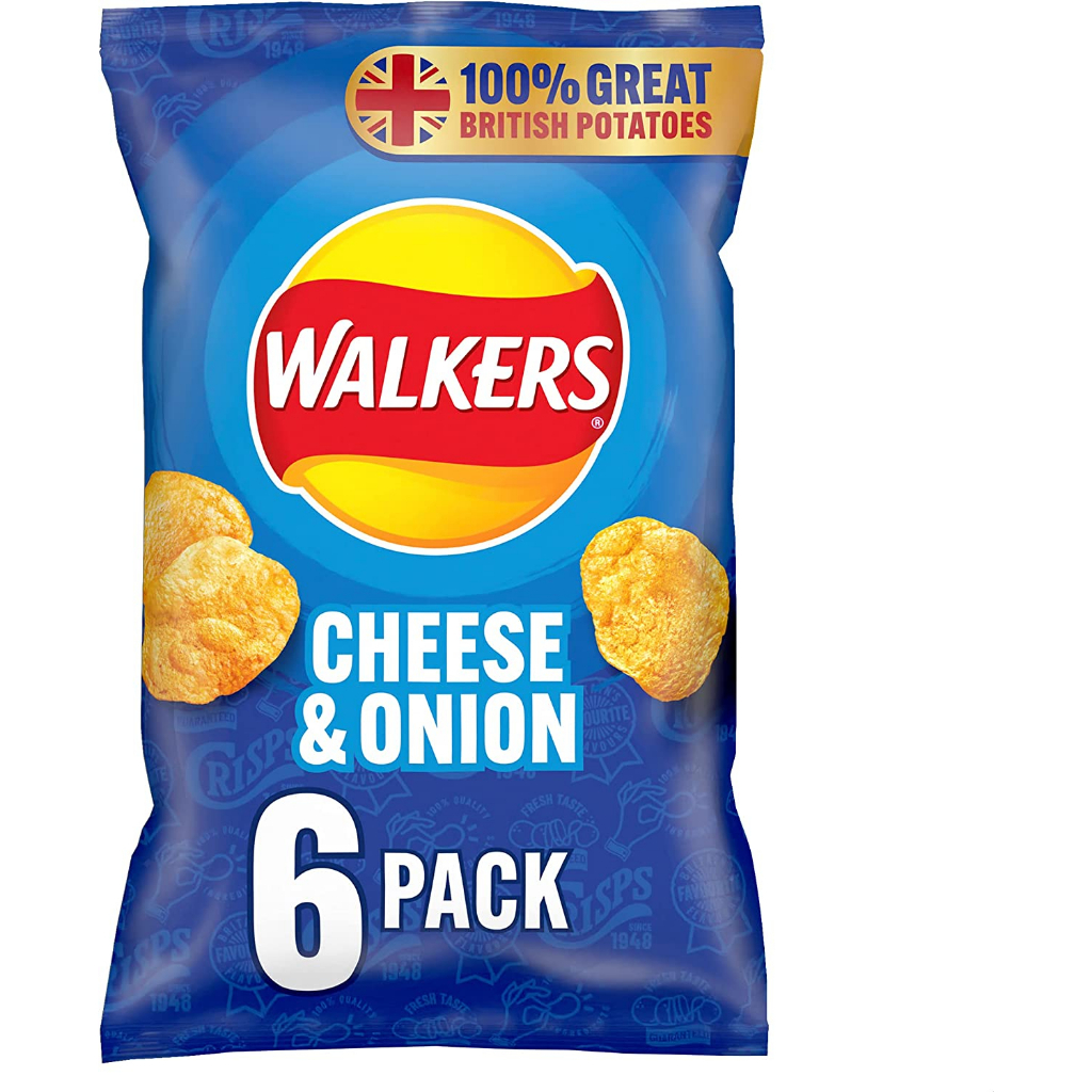 WALKERS Cheese and Onion Multipack Crisps 6x25g | Shopee Malaysia