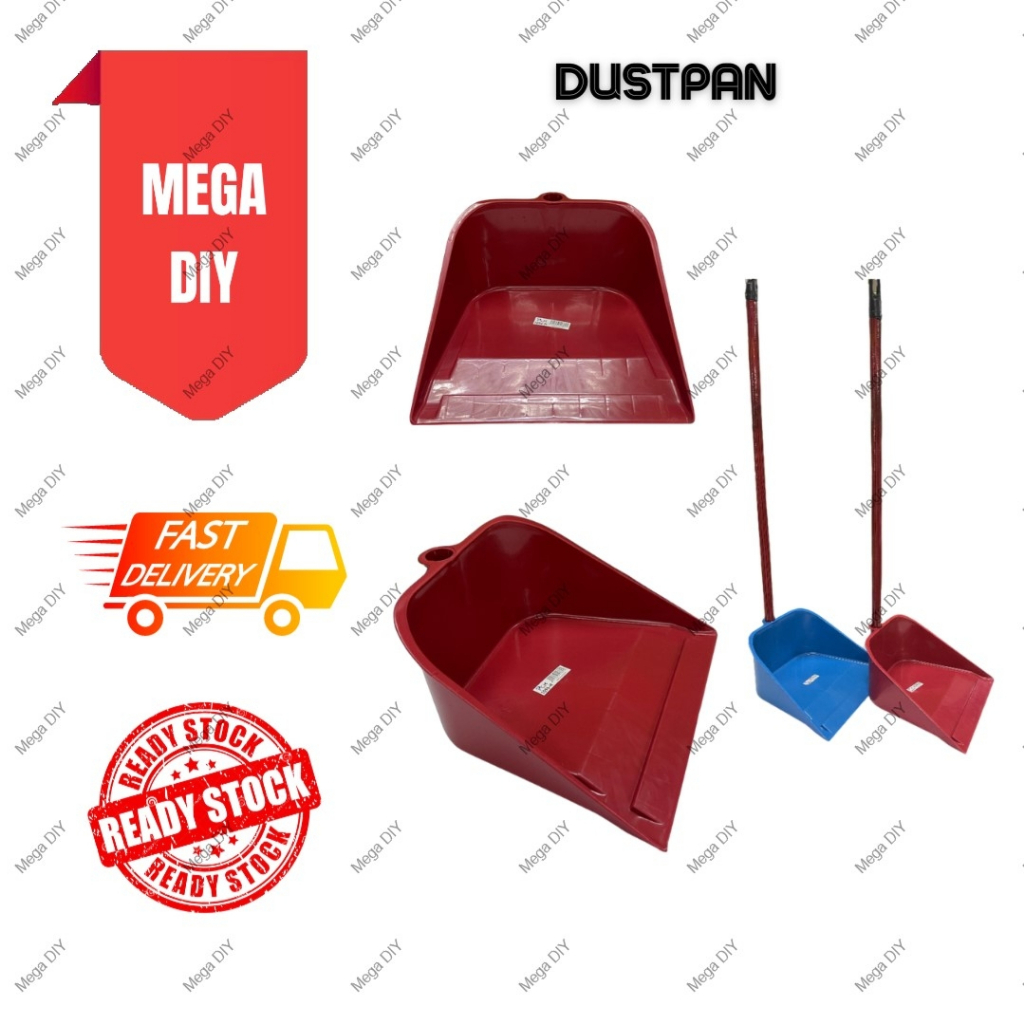 Plastic Dustpan With Handle / Penyeduk Sampah / PVC Dustpan set with