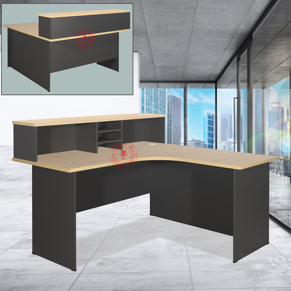 L Shape Reception Counter Table / Cashier Counter Table / Receptionist