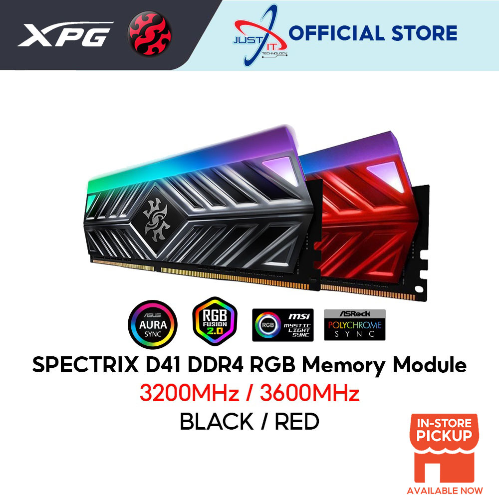 Adata XPG Spectrix D41/D45G (8GB / 16GB) DDR4 RGB Gaming Ram | Shopee ...