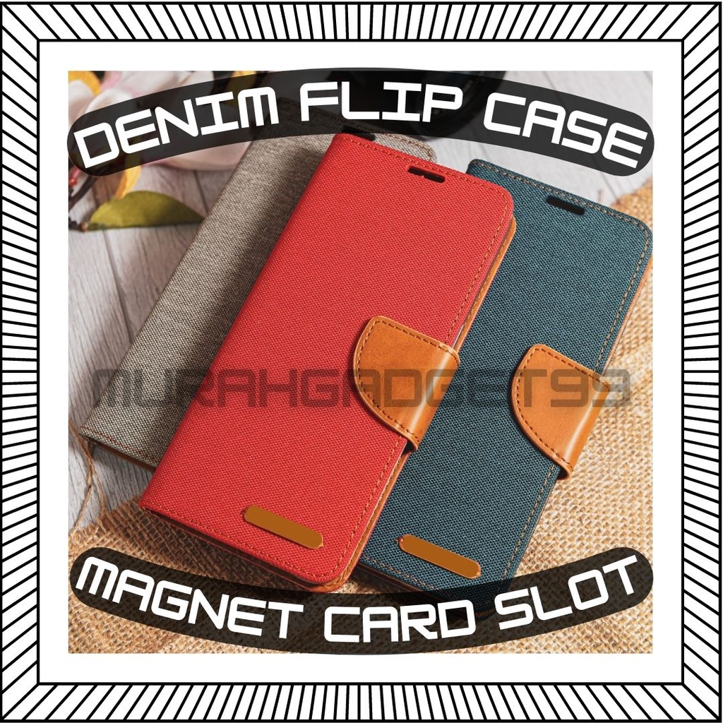 Canvas Flip Cover Poco X3 Pro F3 F1 GT M3 M4 5G M5 M5s C40 Stand Casing