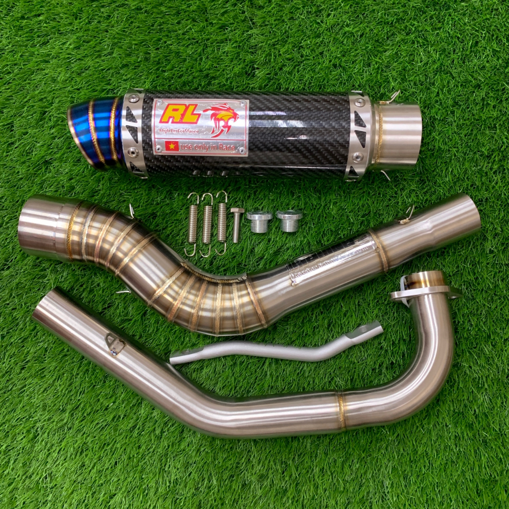 Y15ZR V1 V2 MUFFLER EXHAUST RED LEO ESR RACING OPEN BOTTLE SHORT